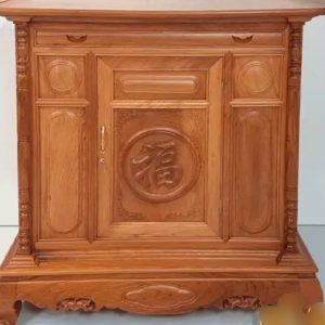 Tủ thờ chữ phúc 1m27 gỗ gõ BTĐ91