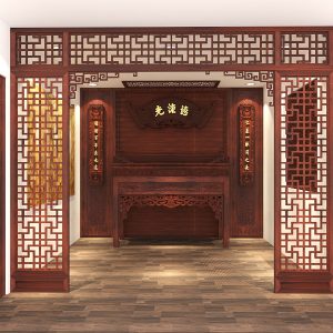 Mẫu vách ngăn phòng thờ BTĐ150