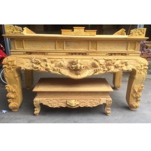 Sập thờ tứ linh 2m17 gỗ mít BTĐ99