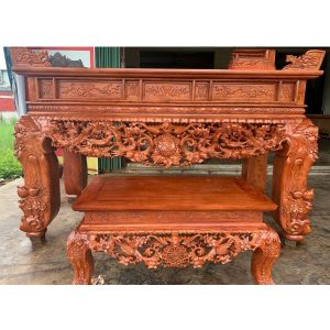 Sập thờ chân 22 mai điểu gỗ mít 2m17 BTĐ108