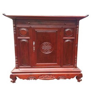 Tủ thờ 1m53 chữ vạn gỗ gụ lào BTĐ126