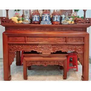 Án gian thờ như ý 1m75 gỗ gõ BTĐ88