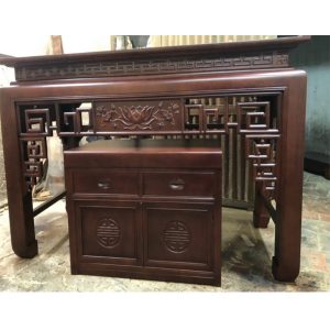 Án gian thờ triện sen 1m75 gỗ gụ lào BTĐ82