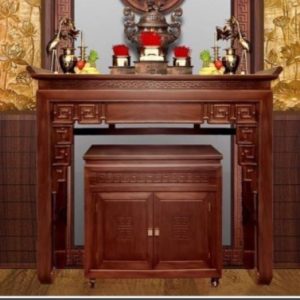 Bàn thờ cặp hiện đại 1m27 gỗ gụ BTĐ20