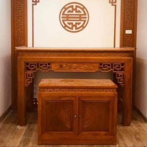 Án gian triện sen 1m53 gỗ hương BTĐ44