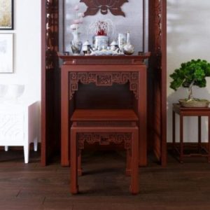 Bàn thờ cặp 89p gỗ gụ lào BTĐ26
