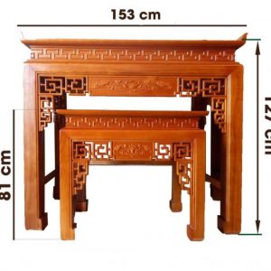 Án gian triện sen 1m53 gỗ hương BTĐ63