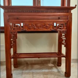 Bàn thờ tai cuốn 1m27 gỗ gụ lào BTĐ17