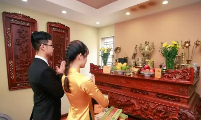 lập bàn thờ gia tiên ở nhà mới