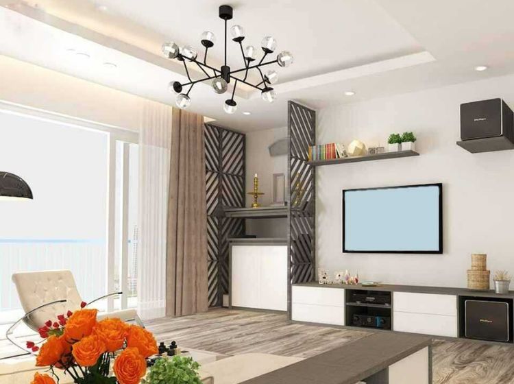Thiết kế phòng thờ hiện đại dành cho phòng khách chung cư.