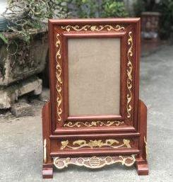 Khung ảnh kép sơn son 20x30 gỗ hương BTĐ199