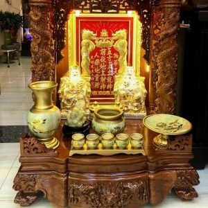 Khám thờ phát lộc 69cm gỗ sồi nga BTĐ173