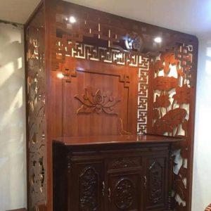 Mẫu vách ngăn phòng thờ BTĐ155