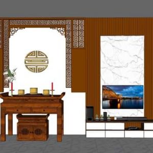 Mẫu vách ngăn phòng thờ BTĐ65