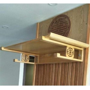 Bàn thờ treo quý tử 1m07 gỗ sồi BTĐ308