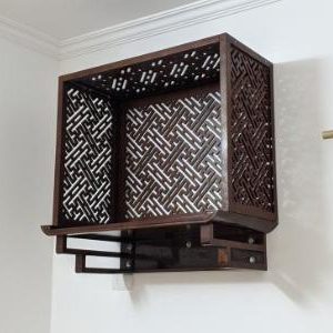 Bàn thờ treo chân thang 69p gỗ gụ BTĐ35