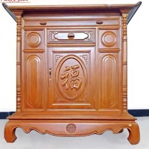 Tủ thờ 1m07 chữ phúc gỗ hương BTĐ280