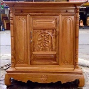 Tủ thờ 1m27 chữ phúc gỗ hương BTĐ281