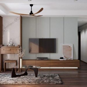 Mẫu bàn thờ kết hợp với phòng khách MS14