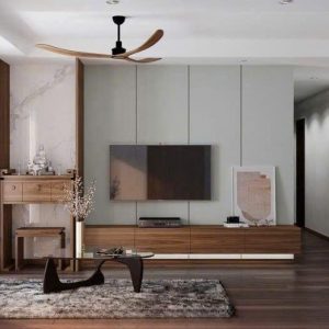 Mẫu bàn thờ kết hợp với phòng khách MS18