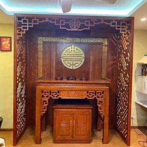Bàn thờ 1m27 gỗ gụ lào BTĐ319