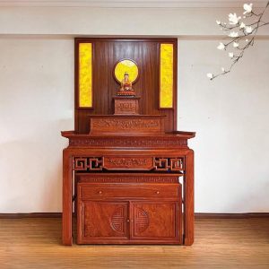 Bàn thờ tam cấp 1m27 gỗ hương BTĐ324