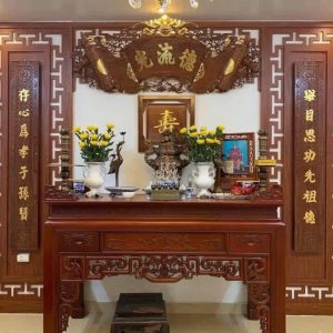 Án gian thờ 1m75 gỗ hương BTĐ328