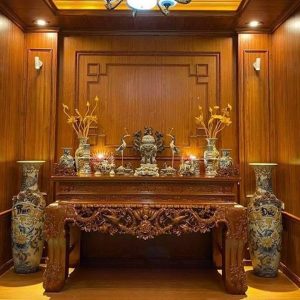 Án gian thờ 1m75 gỗ gụ BTĐ340