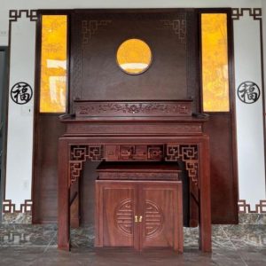 Bàn thờ nhị cấp 1m27 gỗ gụ lào BTĐ316