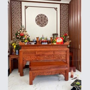 Bàn thờ như ý 1m97 gỗ hương đá BTĐ353