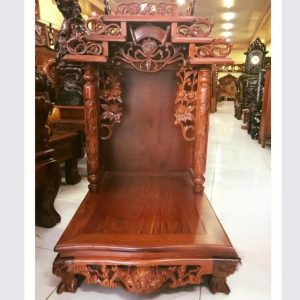 Bàn thờ thần tài 61cm mái ngói gỗ hương BTĐ432