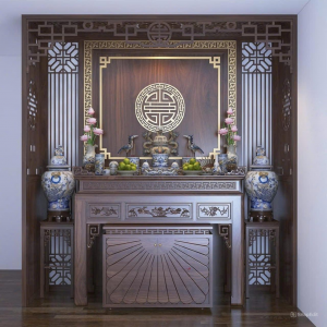 Bàn thờ 1m53 gỗ gụ BTĐ349