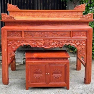 Bàn thờ nhị cấp 1m75 gỗ gõ BTĐ340