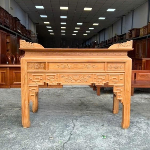 Bàn thờ 1m75 triện sen gỗ gõ BTĐ357