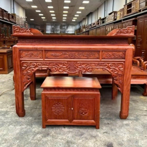 Bàn thờ như ý phun màu hương 1m97 gỗ gõ BTĐ356