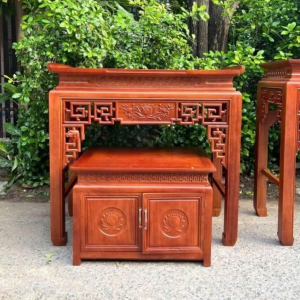 Bàn thờ 1m27 gỗ gõ phun màu hương BTĐ354