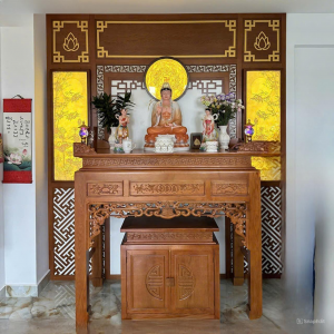 Bàn thờ như ý 1m27 gỗ gõ BTĐ344