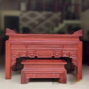 Bàn thờ triện sen 1m97 gỗ hương đá BTĐ367