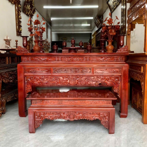 Bàn thờ như ý 1m97 gỗ hương đá BTĐ358
