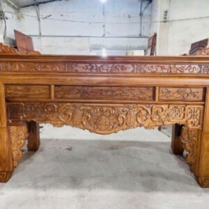 Bàn thờ gia tiên 2m07 gỗ gõ BTĐ405