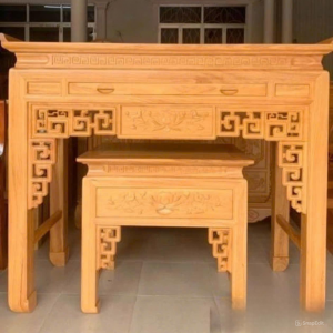 Bàn thờ gia tiên 1m53 gỗ gõ  BTĐ397