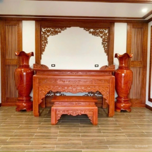 Bàn thờ gia tiên 1m97 gỗ hương BTĐ392