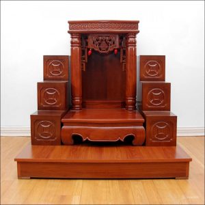 Combo bàn thờ thần tài 48cm gỗ hương BTĐ455