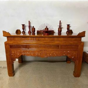 Bàn thờ gia tiên 1m75 gỗ gõ BTĐ413
