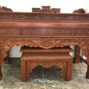 Bàn thờ gia tiên 1m97 gỗ hương BTĐ418