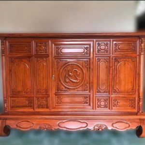 Tủ thờ 1m97 chữ tâm gỗ hương BTĐ501