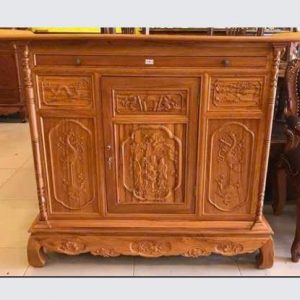 Tủ thờ 1m27 tam đa gỗ hương BTĐ497