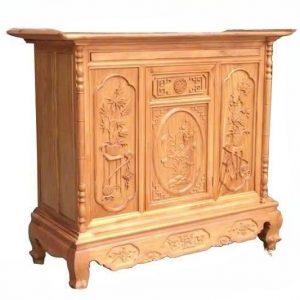 Tủ thờ 1m53 đục hoa gỗ gõ BTĐ505