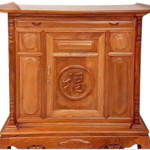 Tủ thờ 1m27 chữ phúc gỗ gõ BTĐ512