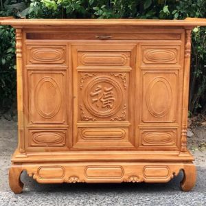 Tủ thờ 1m27 chữ phúc gỗ gõ BTĐ508
